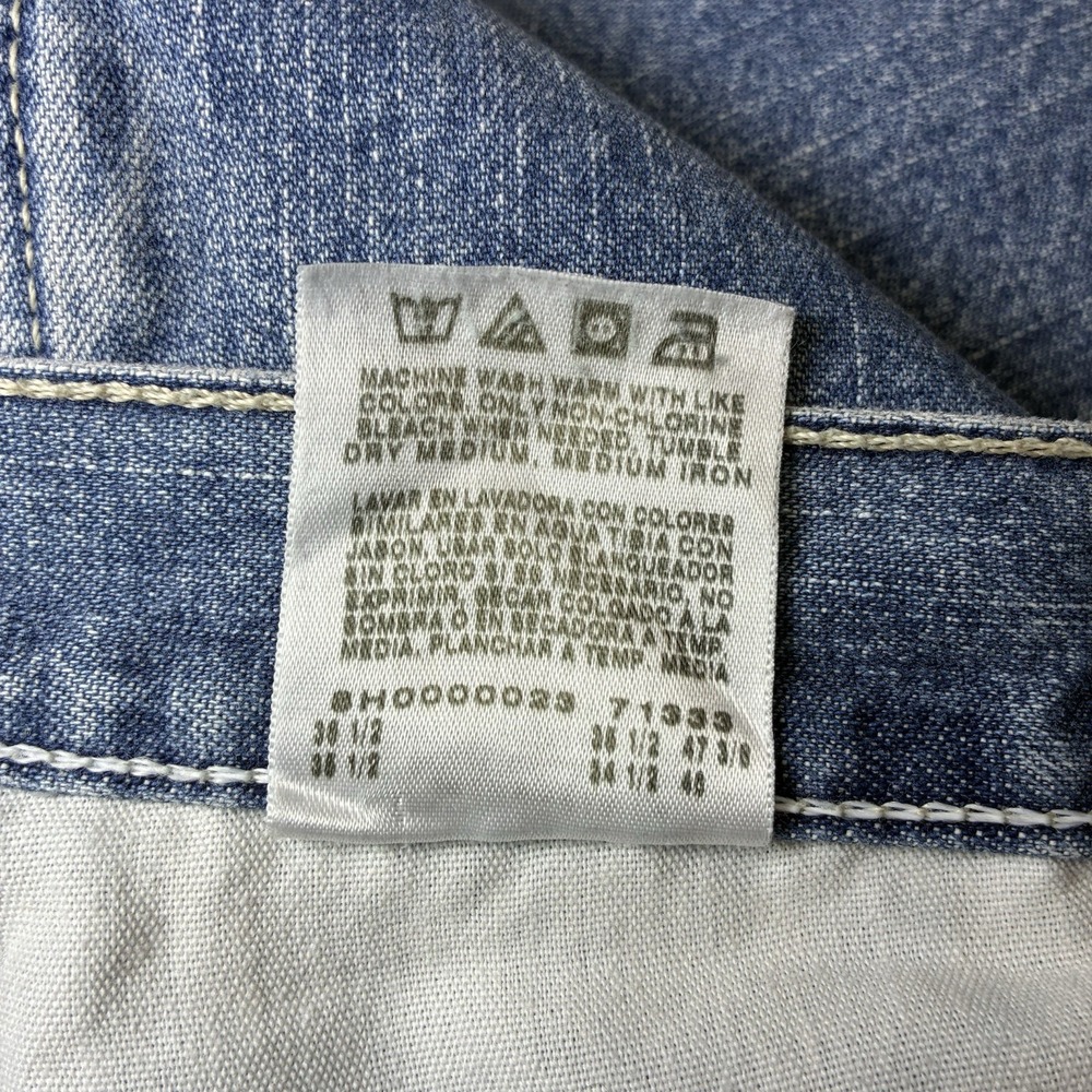Y2K Vintage Lee Dungarees Baggy Wide Leg Carpenter Jeans Mens 34x34 Denim 2000's - Picture 10 of 15